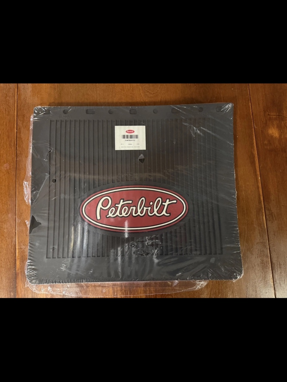 Peterbilt MF0003P-FG 16"x14"x 1/4" OEM Ribbed Front Fender Black Mud Flaps-Set